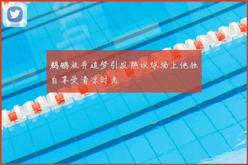 鹈鹕放弃追梦引发热议球场上他独自享受清凉时光