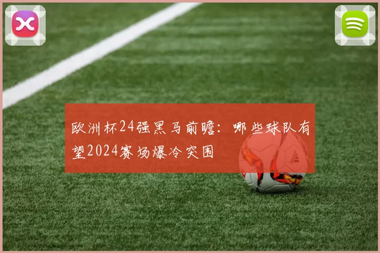 欧洲杯24强黑马前瞻:哪些球队有望2024赛场爆冷突围